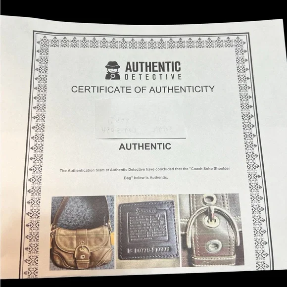 Coach Soho Flap Bag Dark Brown w/ COA & Dust Bag (A617) - Picture 16 of 16